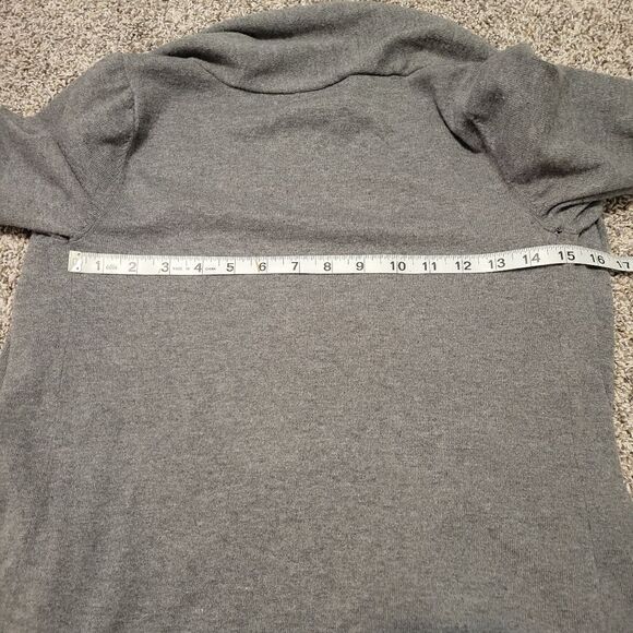 New York & Co. Gray 3/4 Sleeve Shawl Collar Open Front Long Cardigan Size M - Picture 11 of 14